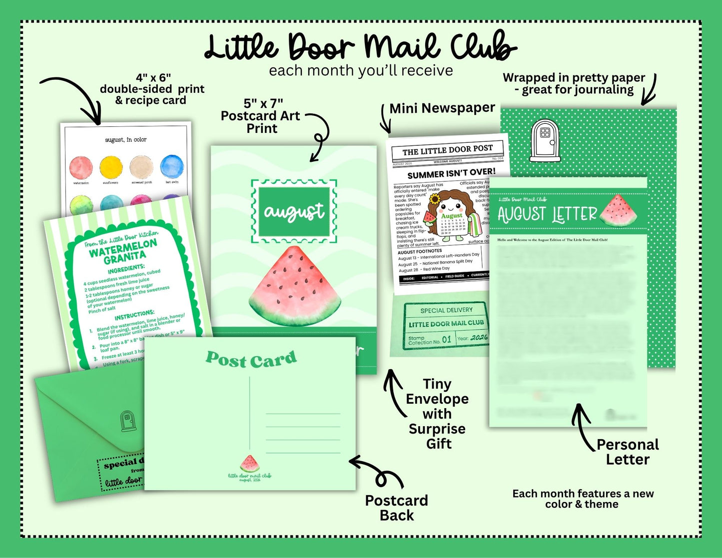 Little Door Mail Club - a monthly snail mail club